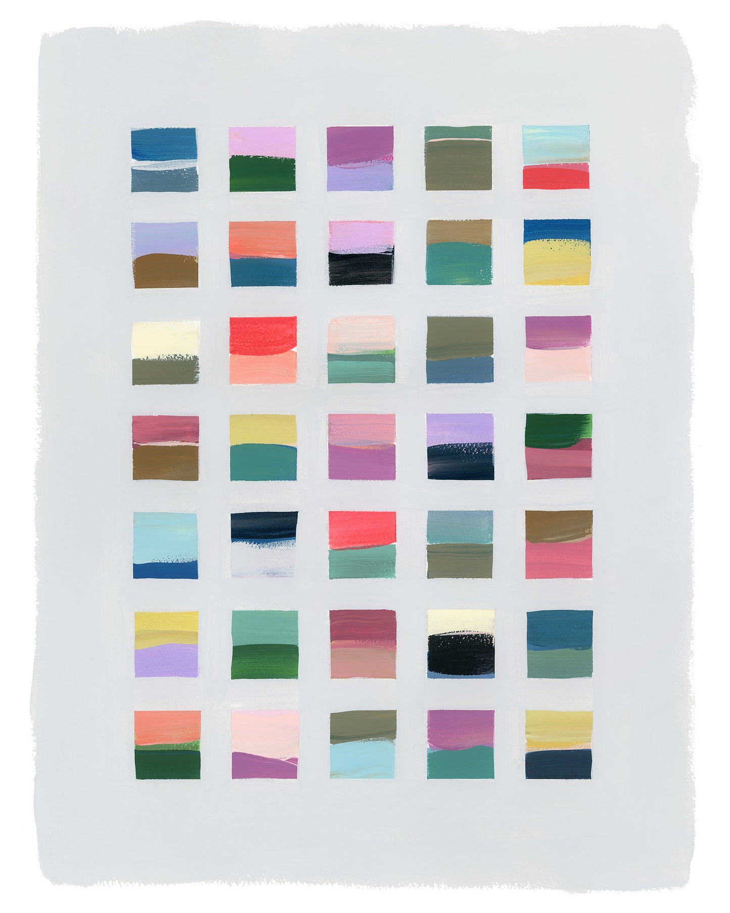 Colorful geometric modern art print