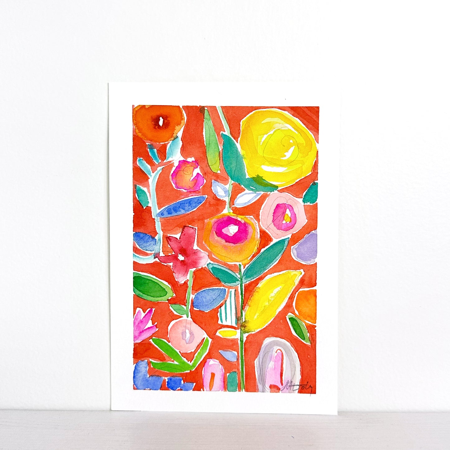 original painting watercolor floral