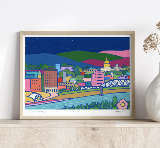 Charleston West Virginia skyline art print