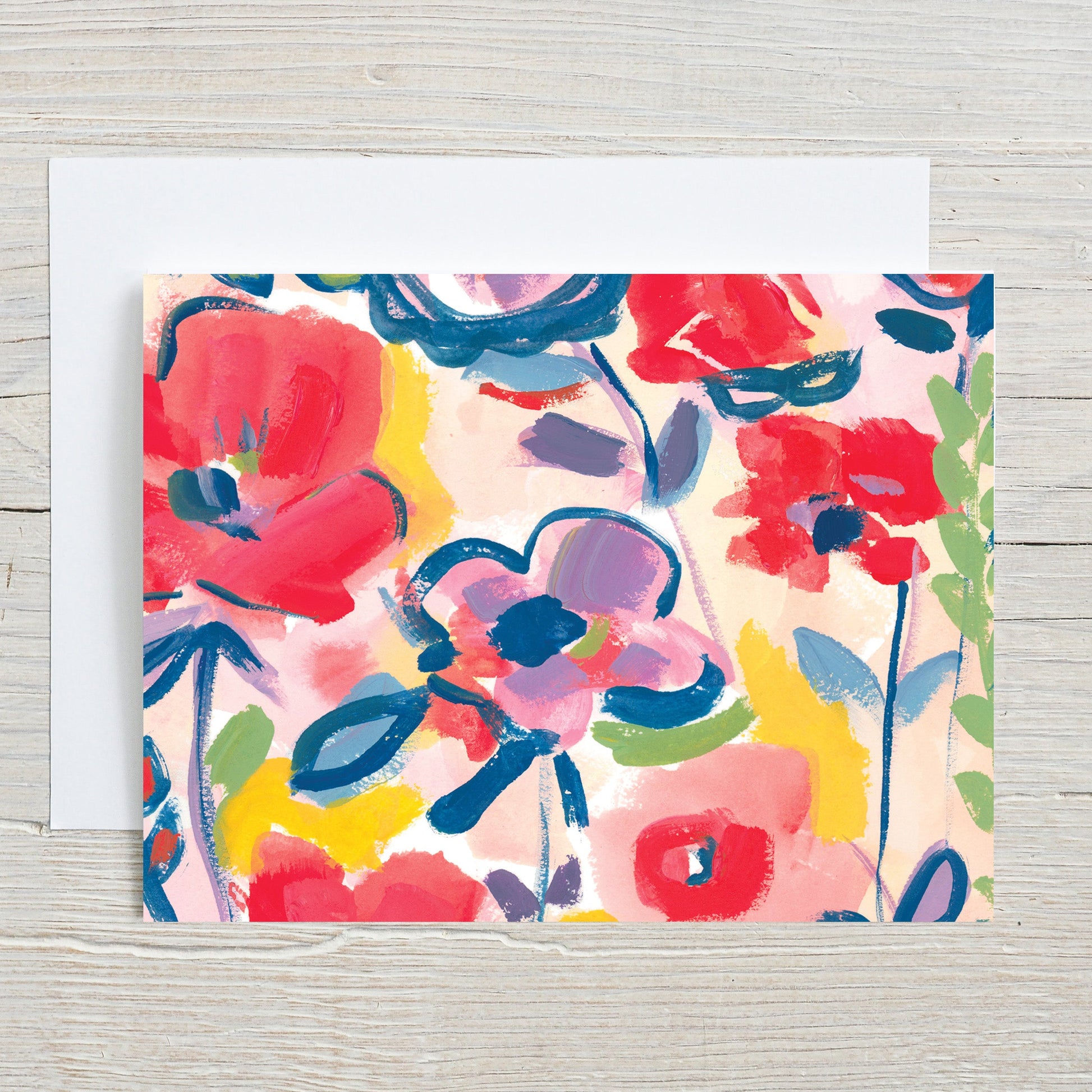 Floral A2 greeting card and envelope