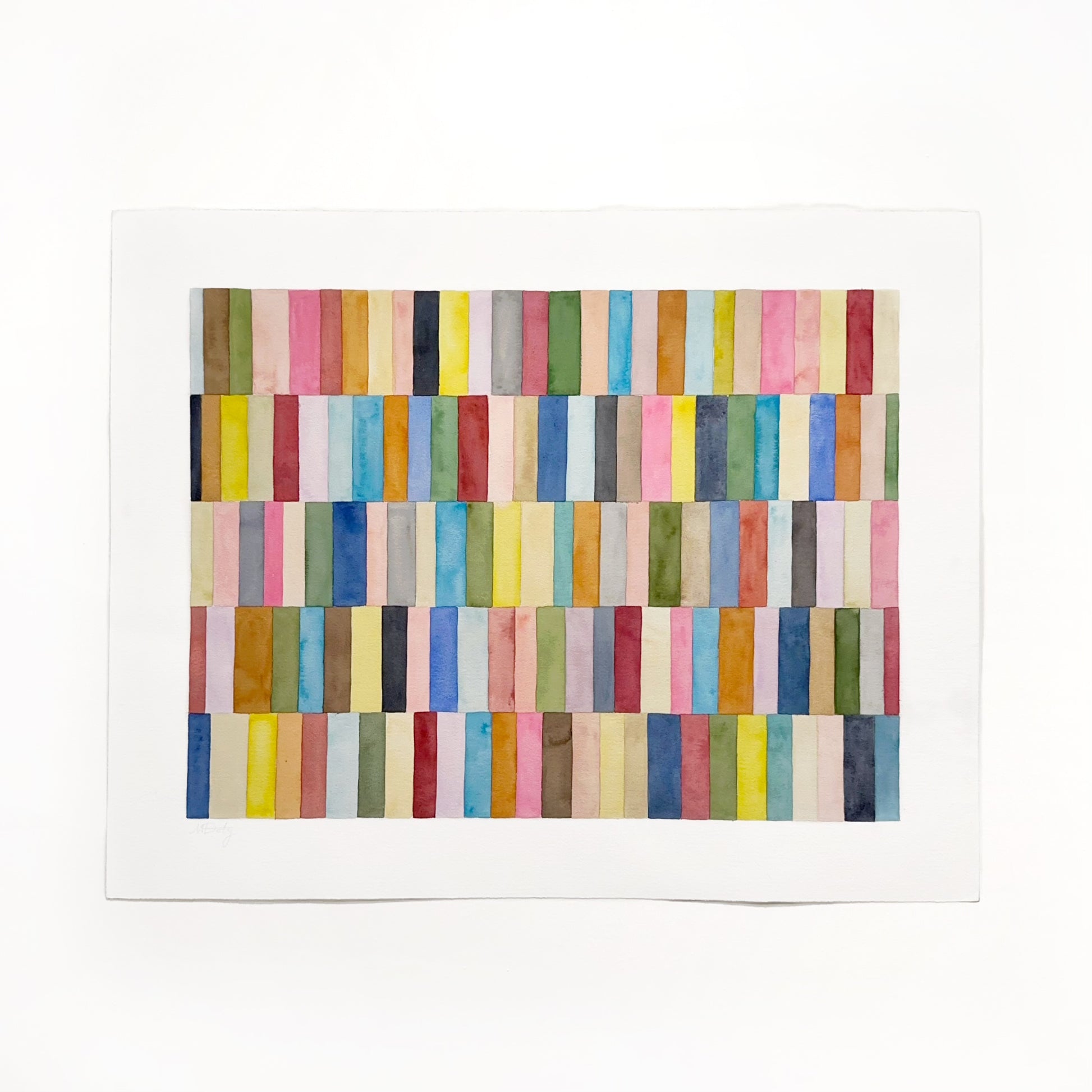 geometric watercolor painting