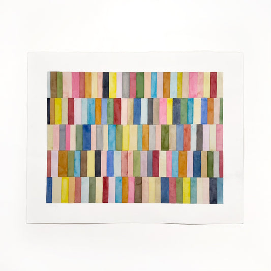 geometric watercolor painting
