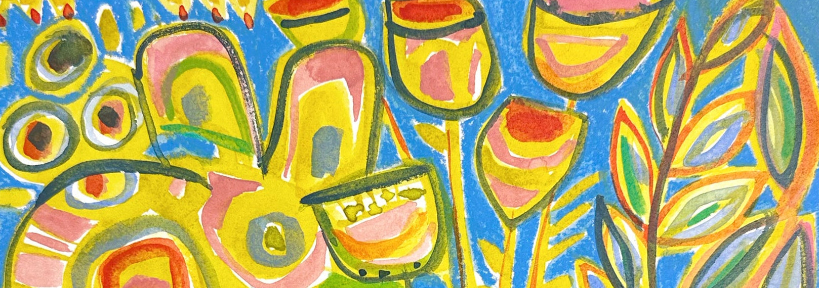 original artwork watercolor floral on paper