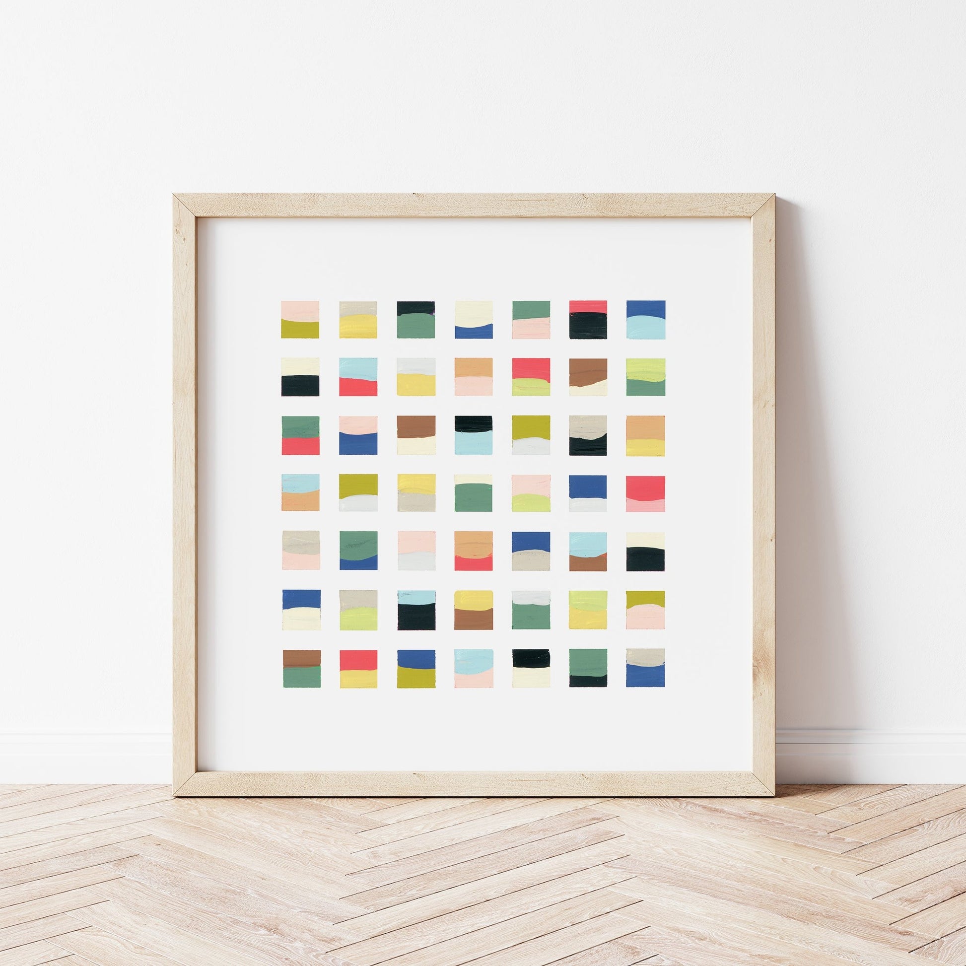 Geometric rainbow colorful fine art print