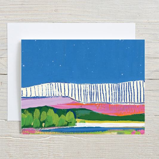 Colorful abstract landscape A2 greeting card and envelope