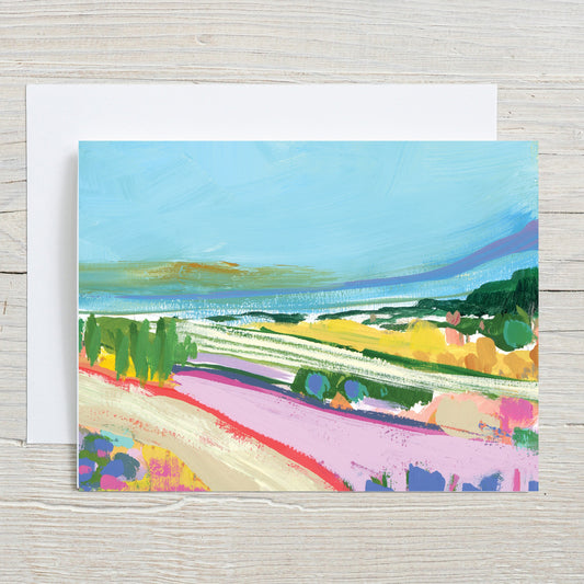 Colorful abstract A2 greeting card and envelope