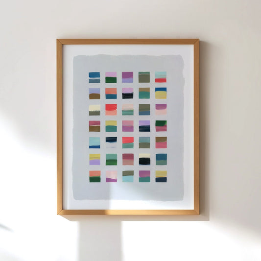 Colorful geometric modern art print