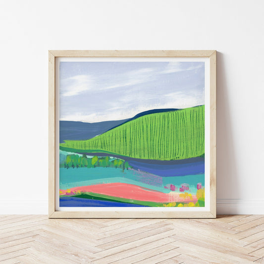 Green Mountain River - 12" x 12" Fine Art Print