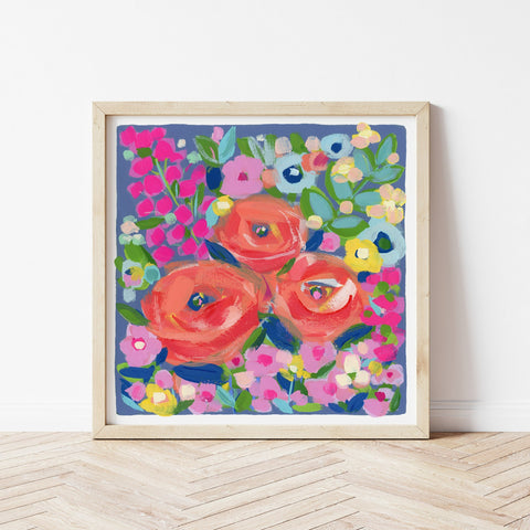 modern floral art print