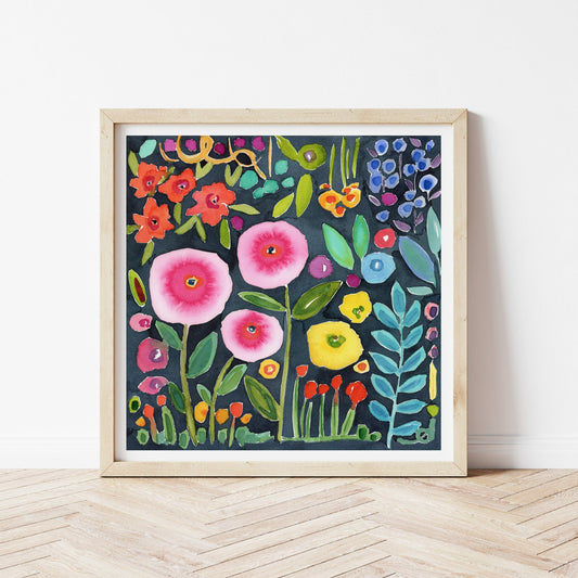 floral watercolor art print