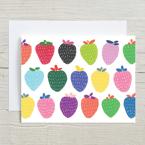 Colorful berries greeting card set