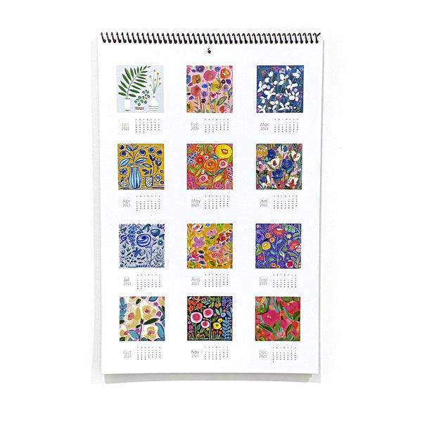 2023 Floral Wall Calendar, 11" x 17"