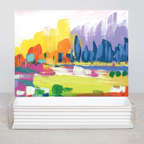 Vibrant Landscapes - 8-Piece Card + Envelope Set