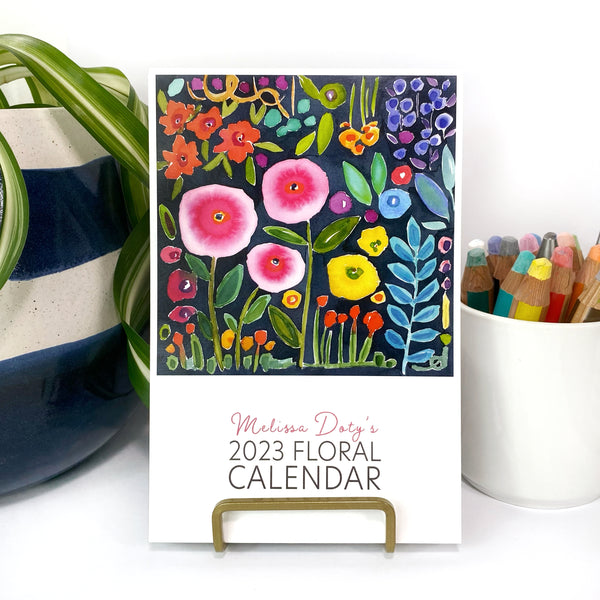 2023 floral desktop calendar